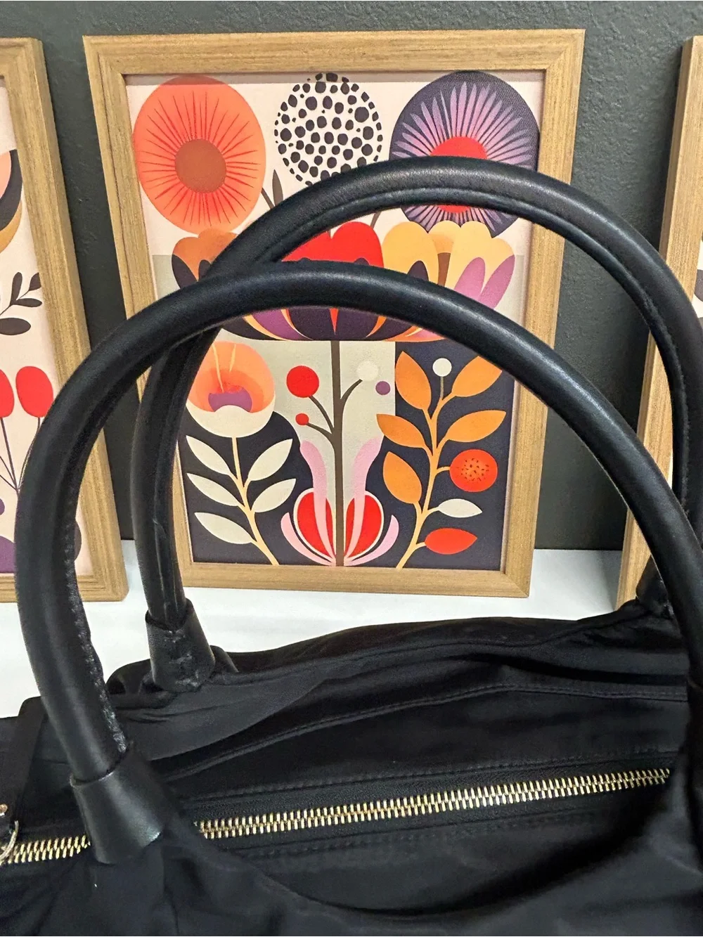 Kate Spade New York Stevie nylon slouchy hobo with leather trim. Large